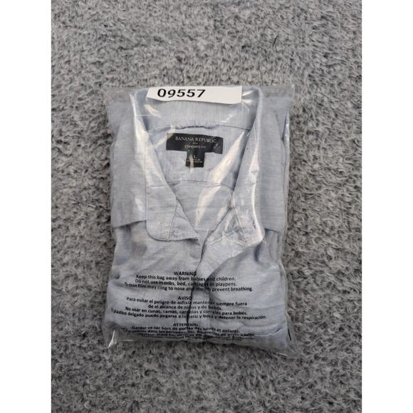 Banana Republic Shirt Men Large Blue Classiccore Preppy Standard Fit Casual - Picture 7 of 7